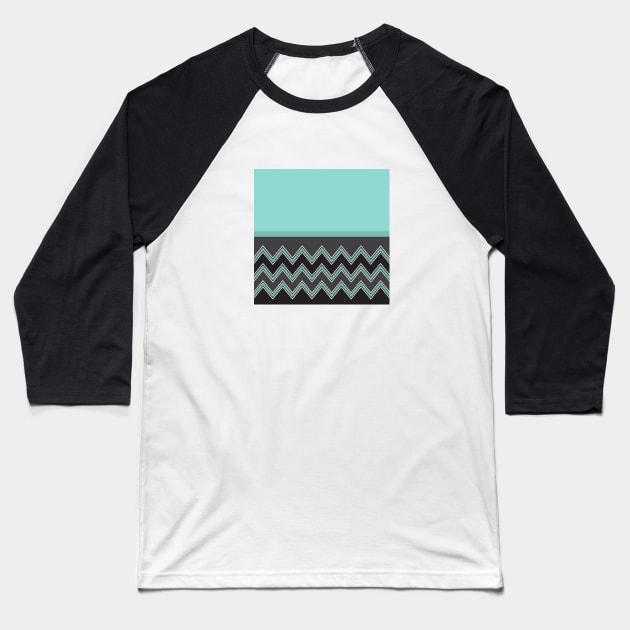 Teal Vibes Baseball T-Shirt by Lionti_design